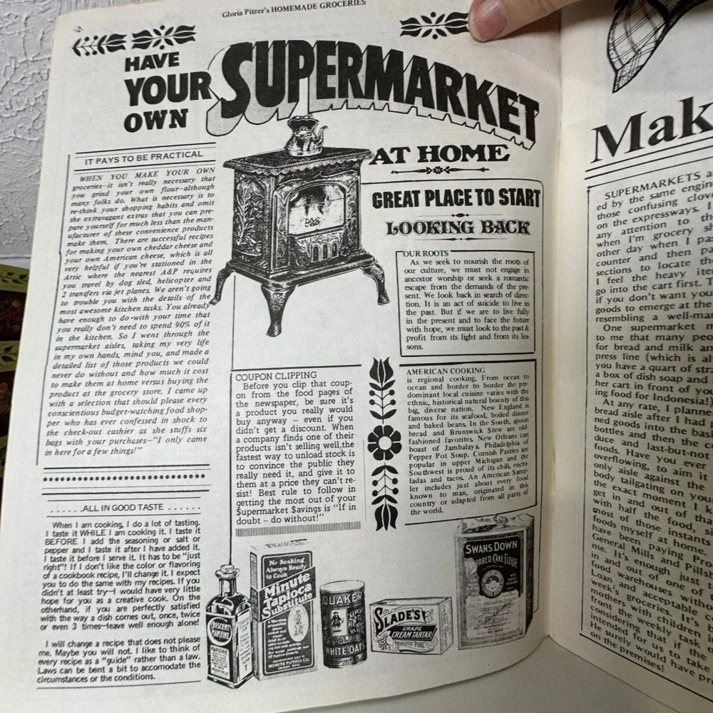 Gloria Pitzer Secrets of Homemade Groceries Cookbook 1980 1st Printing Book 5
